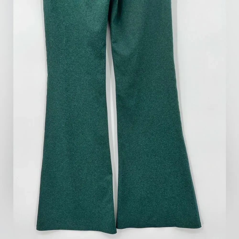 GAP Fit Teen Girl’s Crossover High Rise Flare Leggings Pants Dark Green Sz 14-16